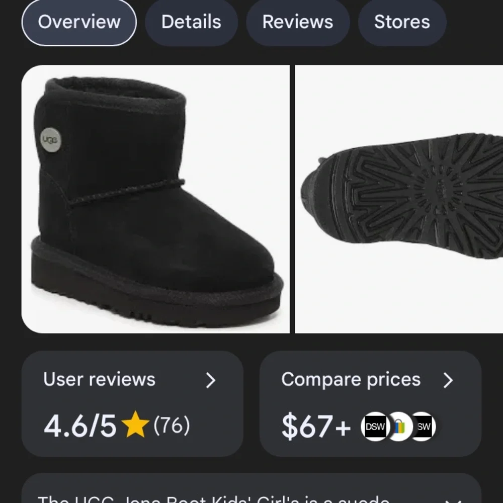 UGG jona toddler girls Black Boots - Picture 7 of 7